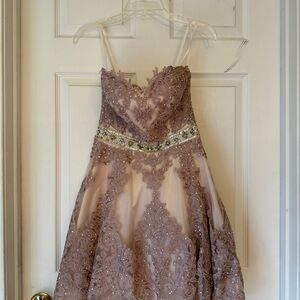 Elegant Lace Embellished Gown/dress/formal